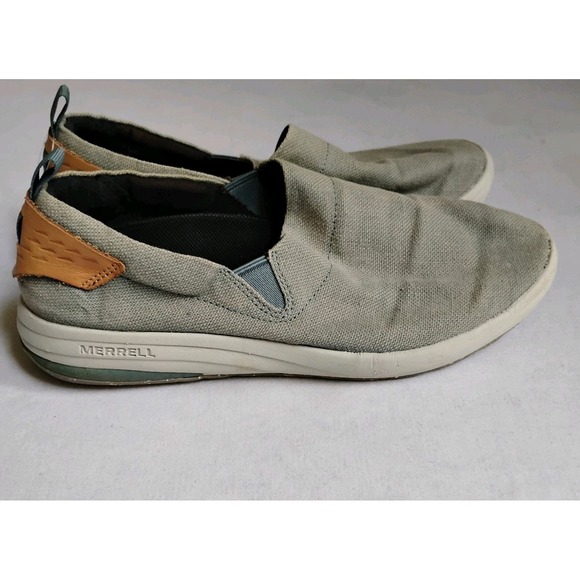 Merrell Shoes 8.5 Women's Gridway Moc Canvas Slip On Vibram Sole Outdoor Hiking - Picture 1 of 15